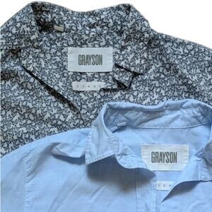 Lot Of 2 Grayson Hero Button Shirt Frank Eileen Sz 2 US Sz Small Butterflies